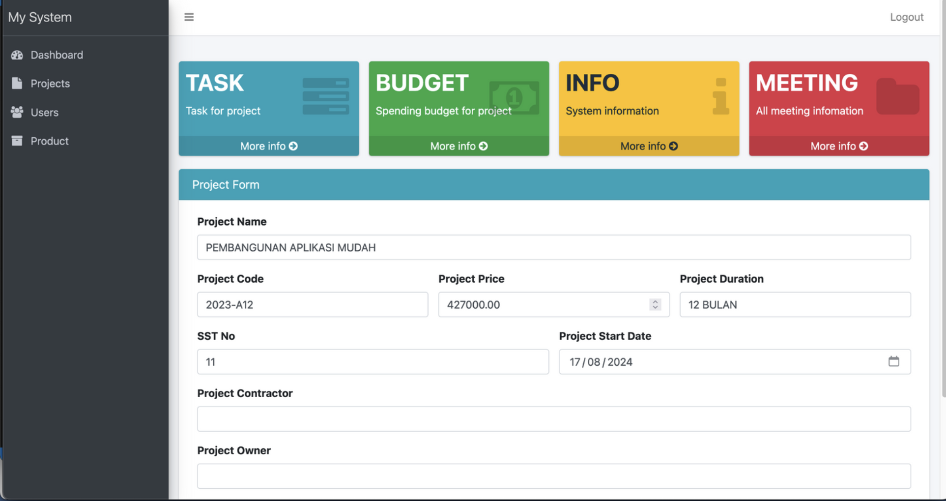 Project Management System